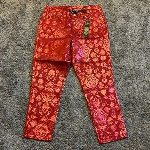 DG2 red shimmer jeans